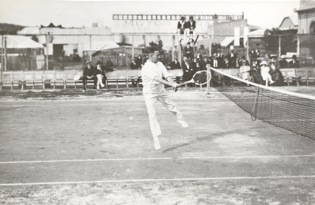 Earliest recorded tennis photo on court 1 around 1920